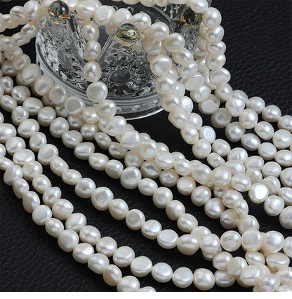 Baroque Style DIY Loose Freshwater Pearls In Natural White, 7-8mm Baroque Pearl Shape