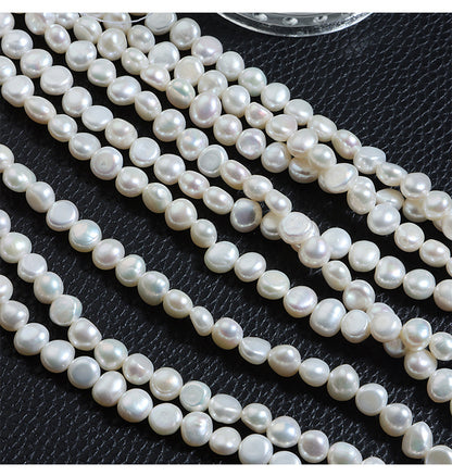 Baroque Style DIY Loose Freshwater Pearls In Natural White, 7-8mm Baroque Pearl Shape