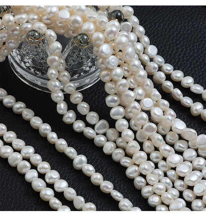 Baroque Style DIY Loose Freshwater Pearls In Natural White, 7-8mm Baroque Pearl Shape