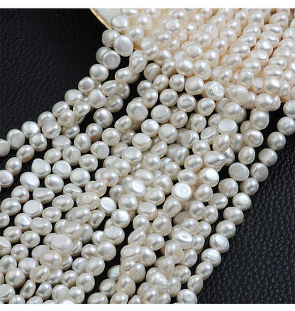 Baroque Style DIY Loose Freshwater Pearls In Natural White, 7-8mm Baroque Pearl Shape