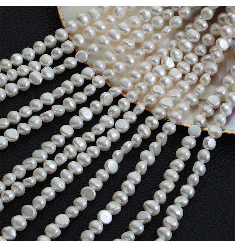 Baroque Style DIY Loose Freshwater Pearls In Natural White, 7-8mm Baroque Pearl Shape