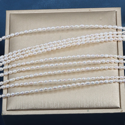 Natural White Freshwater Rice Pearl DIY Loose Pearls For Jewelry Making