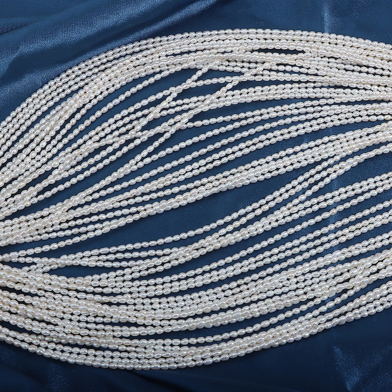 Natural White Freshwater Rice Pearl DIY Loose Pearls For Jewelry Making