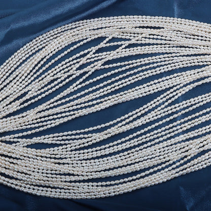 Natural White Freshwater Rice Pearl DIY Loose Pearls For Jewelry Making