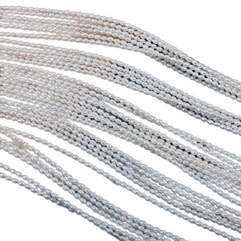Natural White Freshwater Rice Pearl DIY Loose Pearls For Jewelry Making
