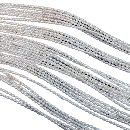 Natural White Freshwater Rice Pearl DIY Loose Pearls For Jewelry Making