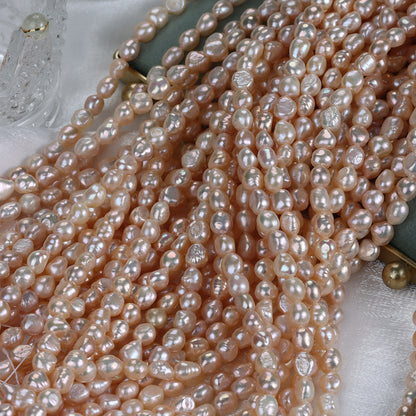 Natural Lavender Freshwater Pearl DIY Loose Pearls Featuring 7-8mm Baroque Style Stone Shape