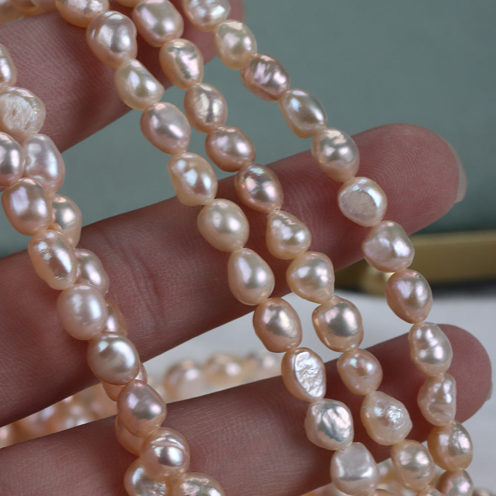 Natural Lavender Freshwater Pearl DIY Loose Pearls Featuring 7-8mm Baroque Style Stone Shape