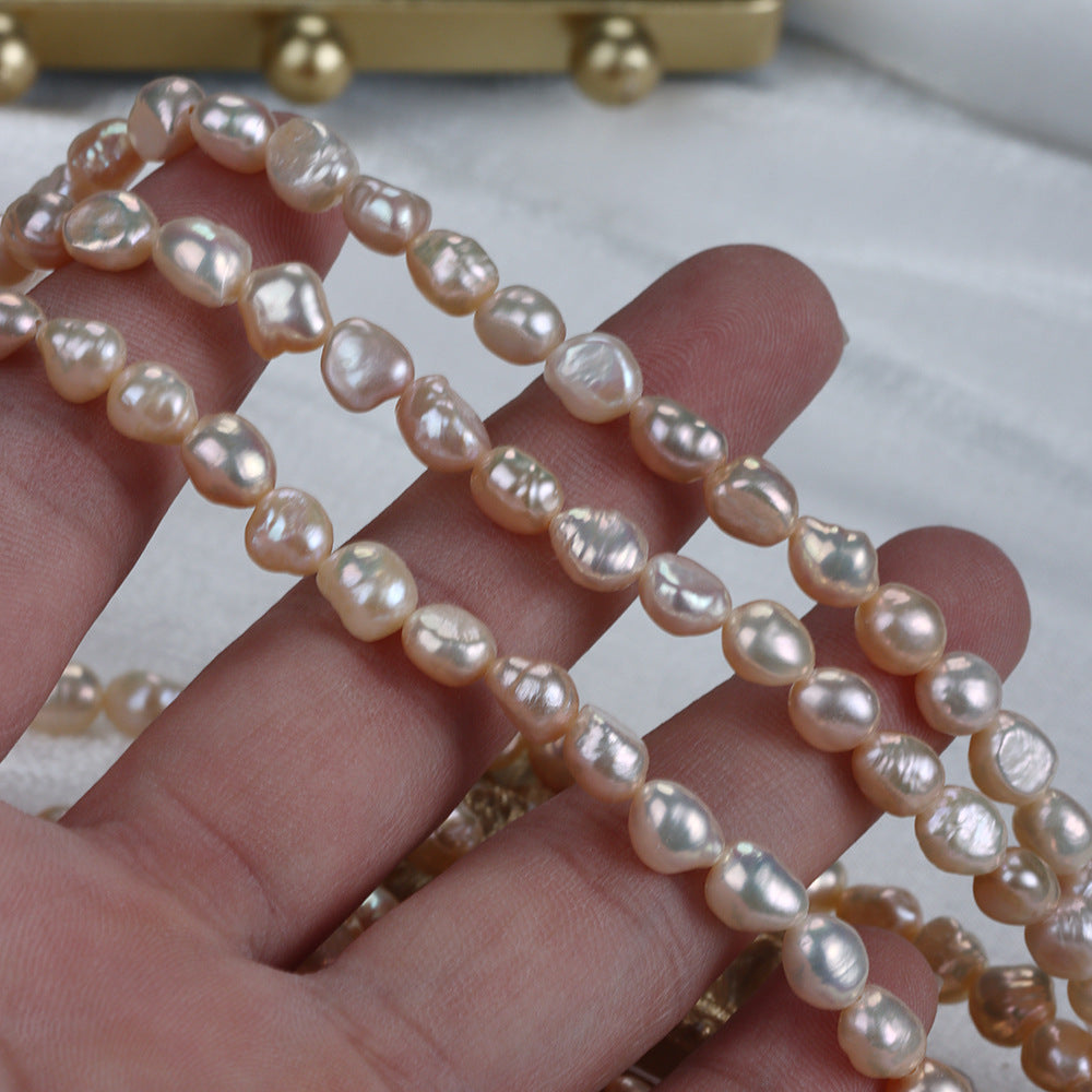 Natural Lavender Freshwater Pearl DIY Loose Pearls Featuring 7-8mm Baroque Style Stone Shape