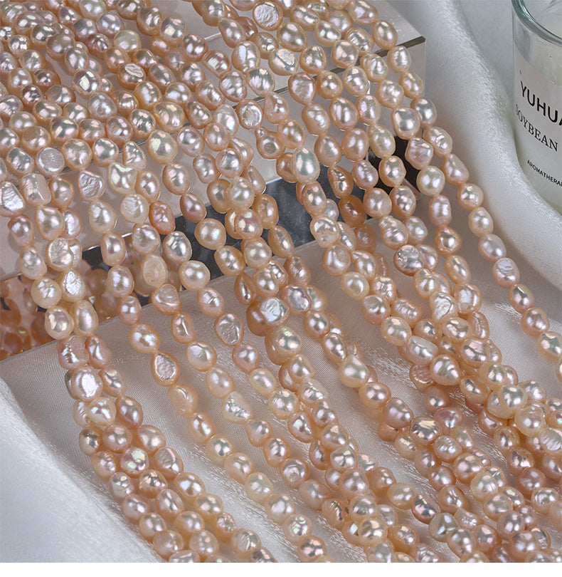 Natural Lavender Freshwater Pearl DIY Loose Pearls Featuring 7-8mm Baroque Style Stone Shape