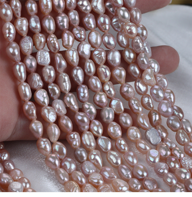 Natural Lavender Freshwater Pearl DIY Loose Pearls Featuring 7-8mm Baroque Style Stone Shape