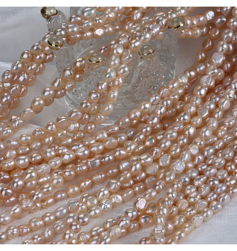 Natural Lavender Freshwater Pearl DIY Loose Pearls Featuring 7-8mm Baroque Style Stone Shape