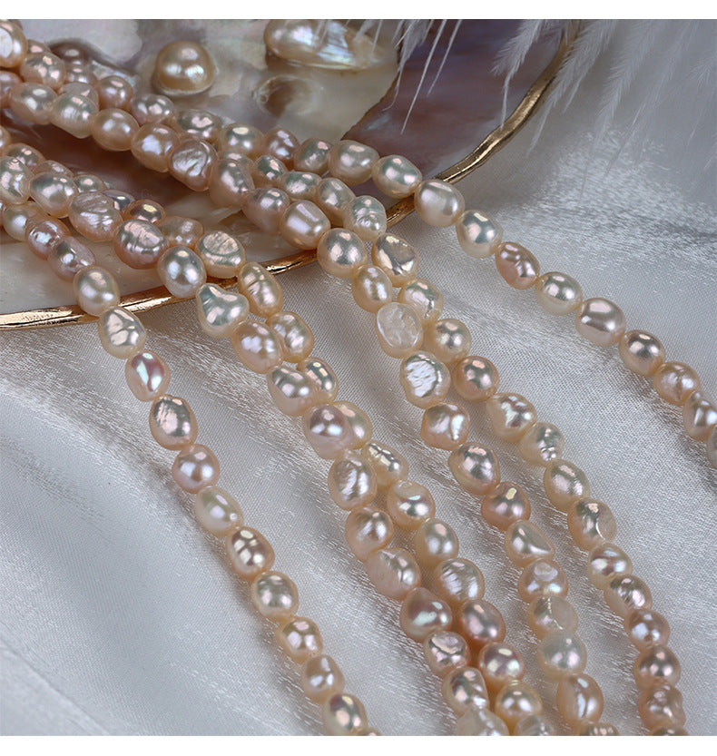 Natural Lavender Freshwater Pearl DIY Loose Pearls Featuring 7-8mm Baroque Style Stone Shape