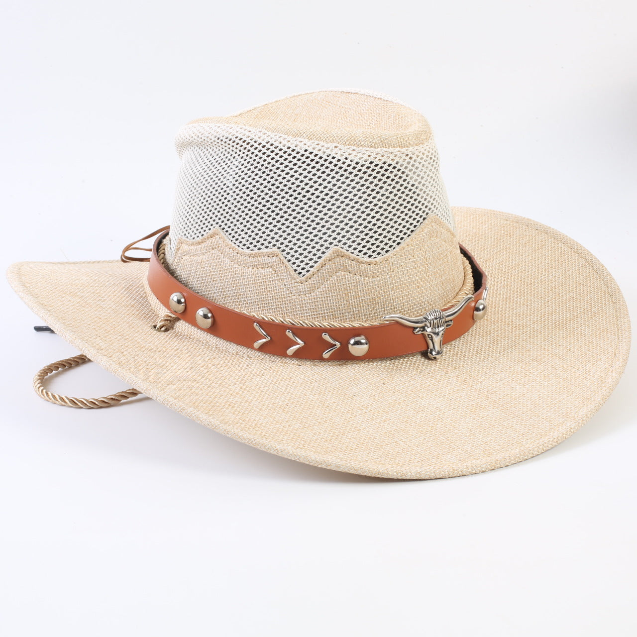 Unisex Cowboy Style Solid Color Straw Hat With Wide Brim, Breathable Design Featuring Braid Craftsmanship