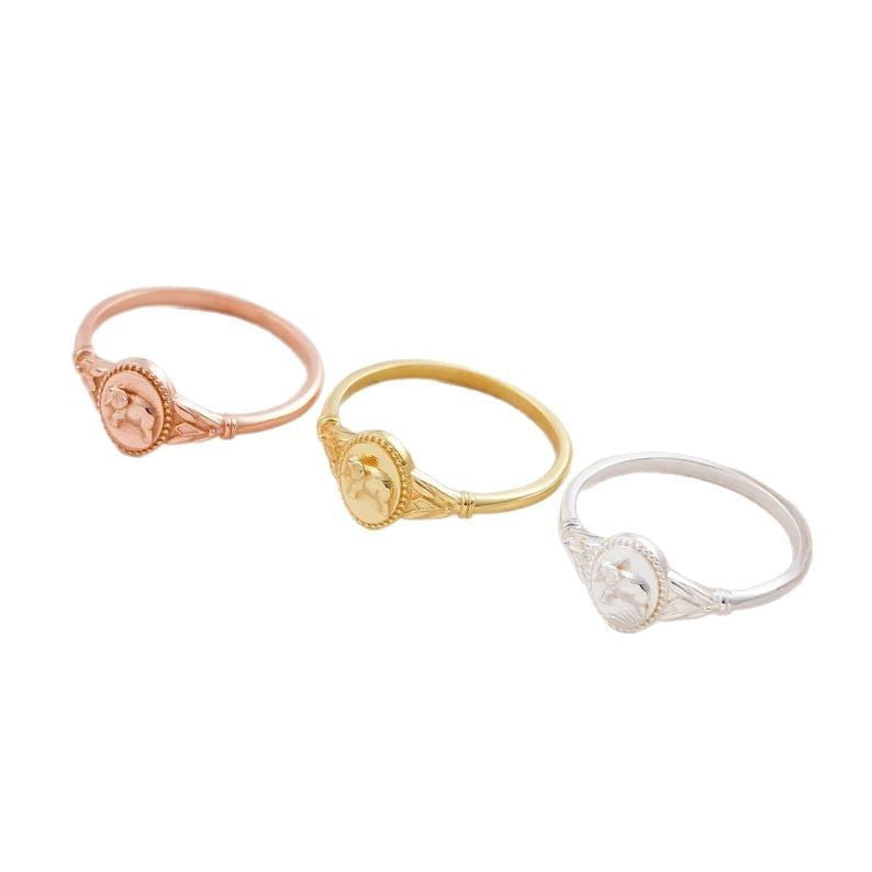 Women’s Elephant Ring In Gold Electroplated Copper, Perfect For Daily Wear