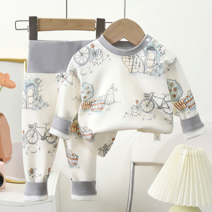 Cartoon Toddler Children's Underwear Set In Cotton With Warm Features For Sleeping, 1 Set