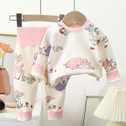 Cartoon Toddler Children's Underwear Set In Cotton With Warm Features For Sleeping, 1 Set