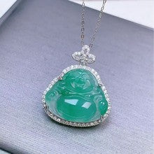 1 Piece Buddha Pendant Featuring Jade In 925 Sterling Silver With African Style Design