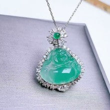 1 Piece Buddha Pendant Featuring Jade In 925 Sterling Silver With African Style Design