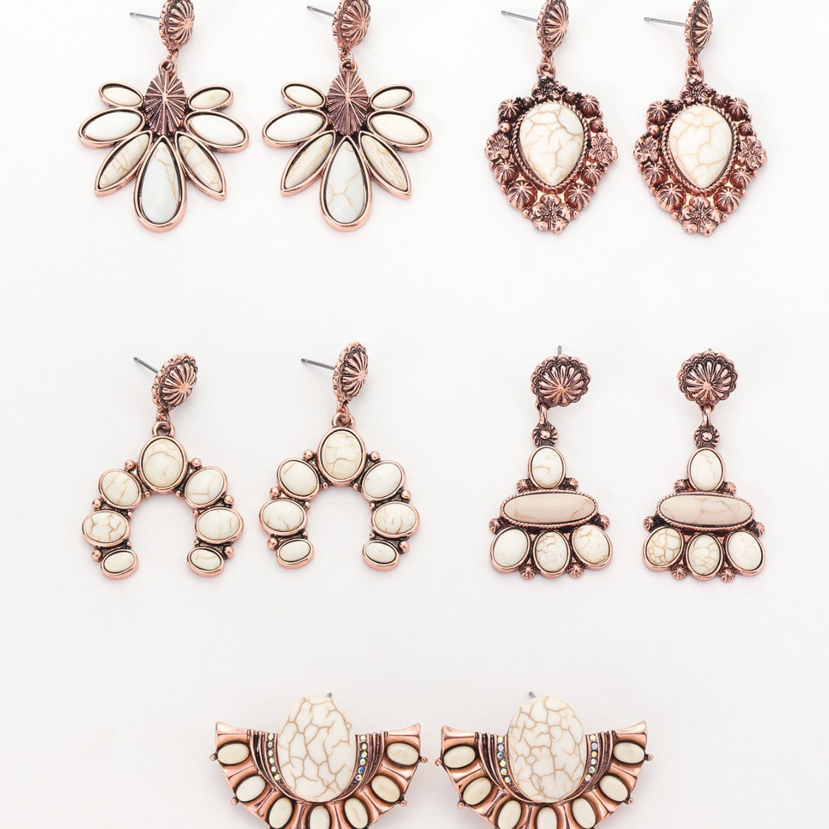 Bohemian Tribal Drop Earrings For Women In Blue Zinc Alloy With Turquoise Inlay
