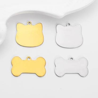 Cartoon Pet Accessories Titanium Steel Pet Tag Suitable For All Seasons
