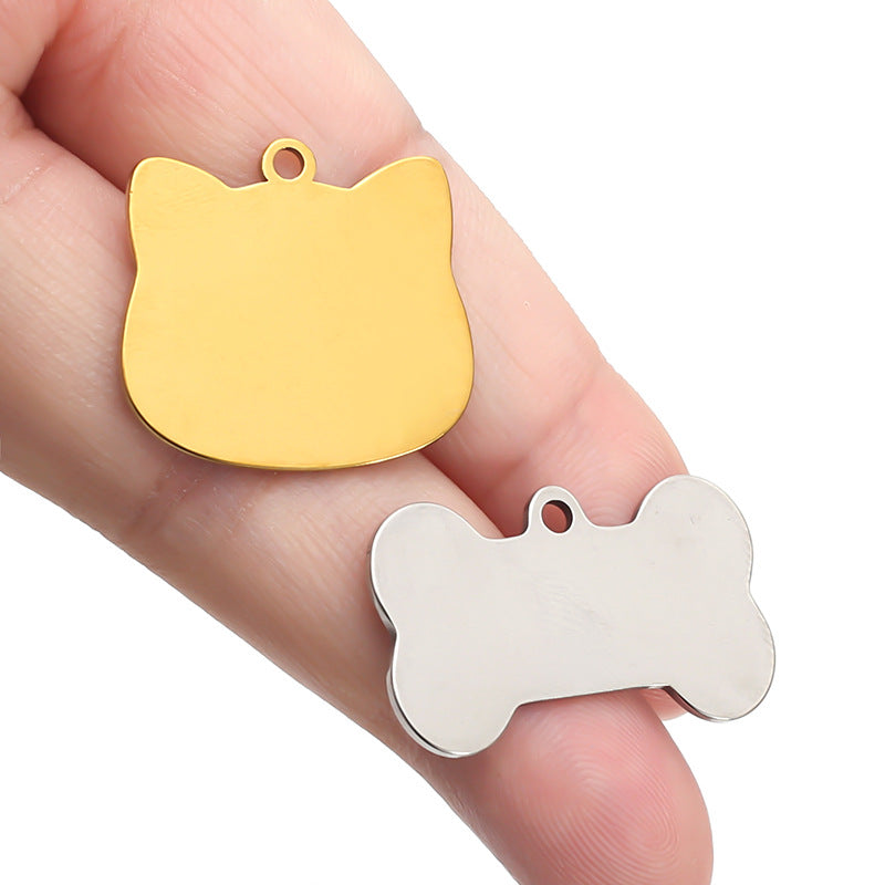 Cartoon Pet Accessories Titanium Steel Pet Tag Suitable For All Seasons