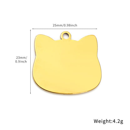 Cartoon Pet Accessories Titanium Steel Pet Tag Suitable For All Seasons