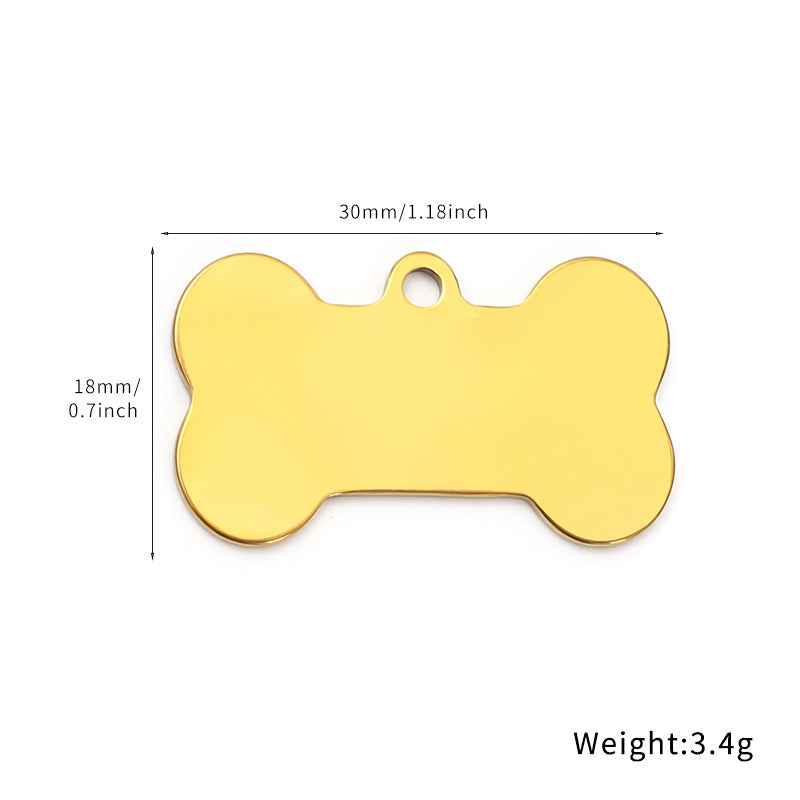 Cartoon Pet Accessories Titanium Steel Pet Tag Suitable For All Seasons