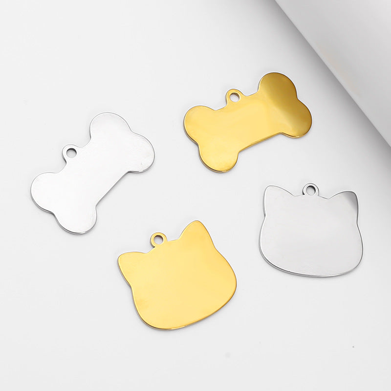 Cartoon Pet Accessories Titanium Steel Pet Tag Suitable For All Seasons