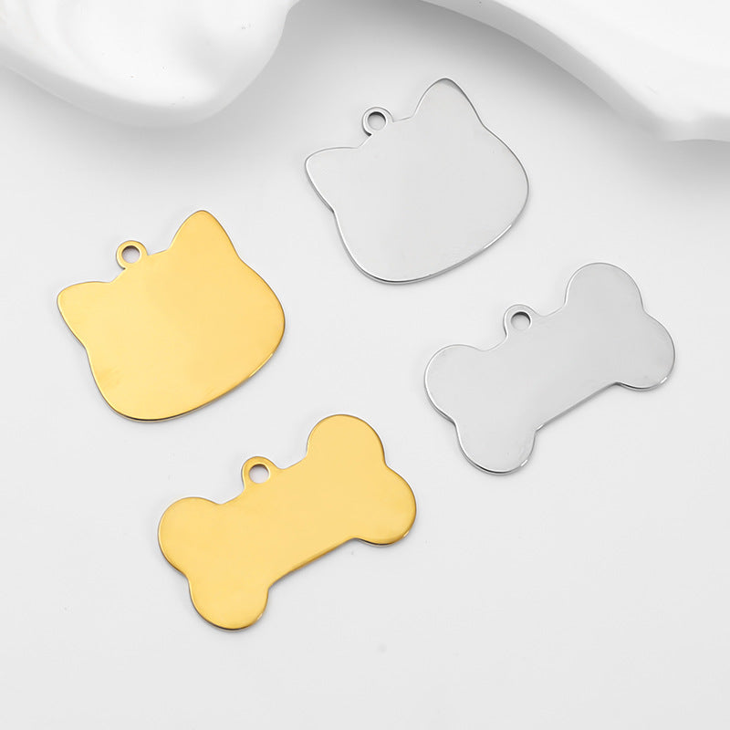 Cartoon Pet Accessories Titanium Steel Pet Tag Suitable For All Seasons