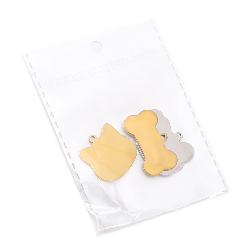 Cartoon Pet Accessories Titanium Steel Pet Tag Suitable For All Seasons