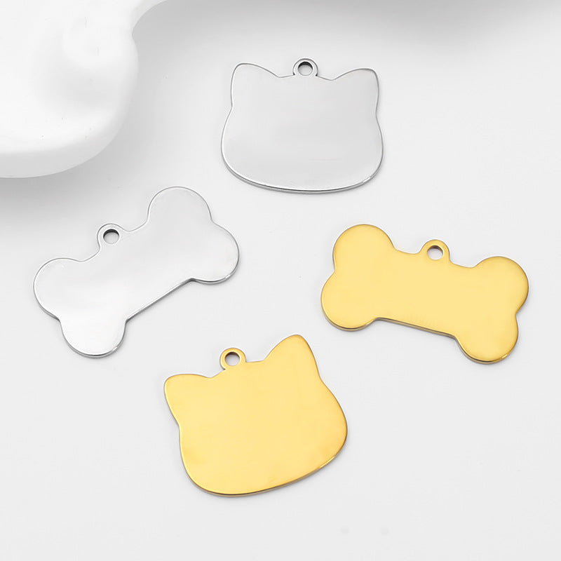 Cartoon Pet Accessories Titanium Steel Pet Tag Suitable For All Seasons