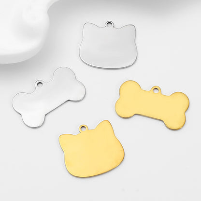 Cartoon Pet Accessories Titanium Steel Pet Tag Suitable For All Seasons