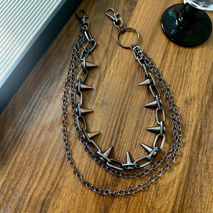 Unisex Hip-Hop Alloy Waist Chain Featuring Durable Design For Stylish Streetwear