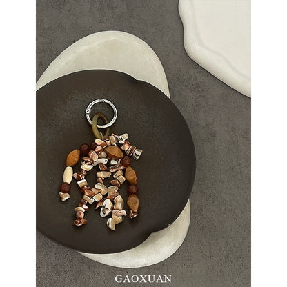 Knitting Shell Bag Pendant In Ethnic Style, Perfect Summer Accessory Featuring Natural Shell Material