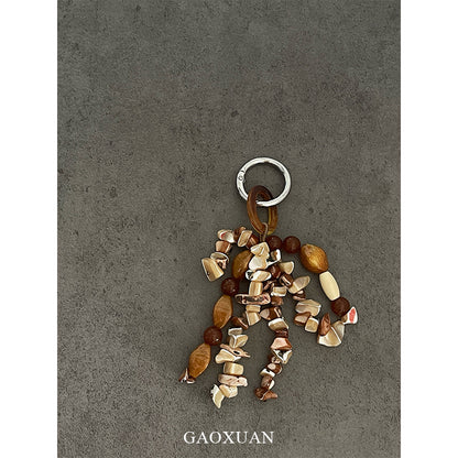 Knitting Shell Bag Pendant In Ethnic Style, Perfect Summer Accessory Featuring Natural Shell Material