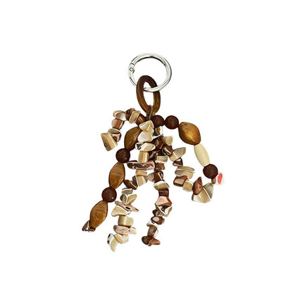 Knitting Shell Bag Pendant In Ethnic Style, Perfect Summer Accessory Featuring Natural Shell Material