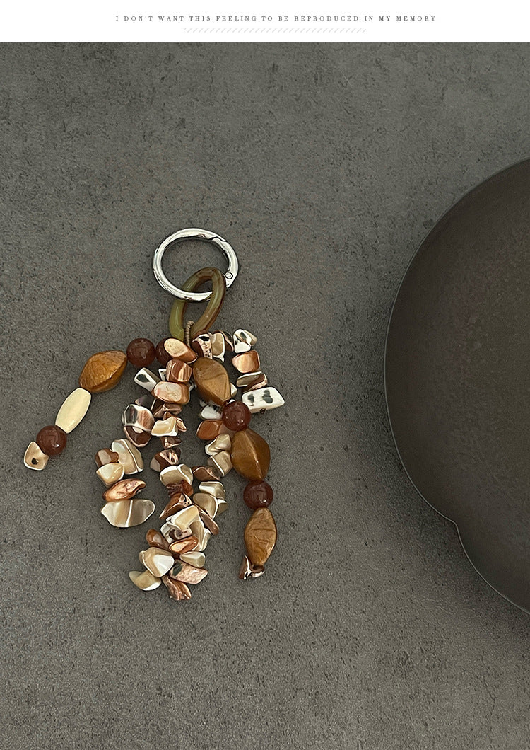 Knitting Shell Bag Pendant In Ethnic Style, Perfect Summer Accessory Featuring Natural Shell Material