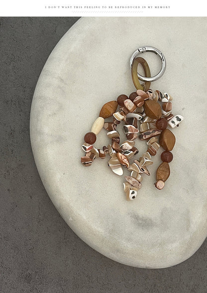 Knitting Shell Bag Pendant In Ethnic Style, Perfect Summer Accessory Featuring Natural Shell Material