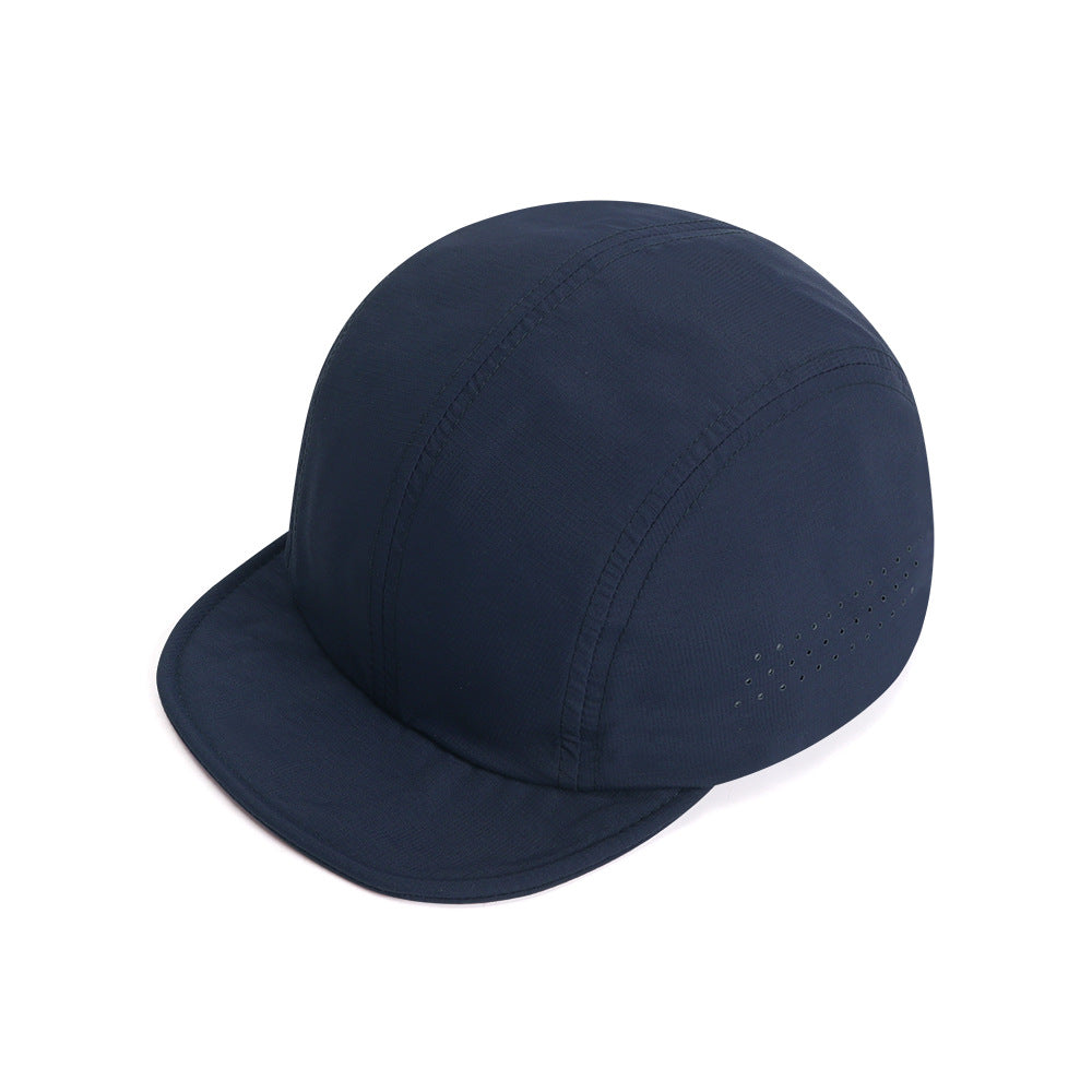 Unisex Solid Color Breathable Polyester Baseball Cap With Curved Brim, Featuring Embroidery For Commute
