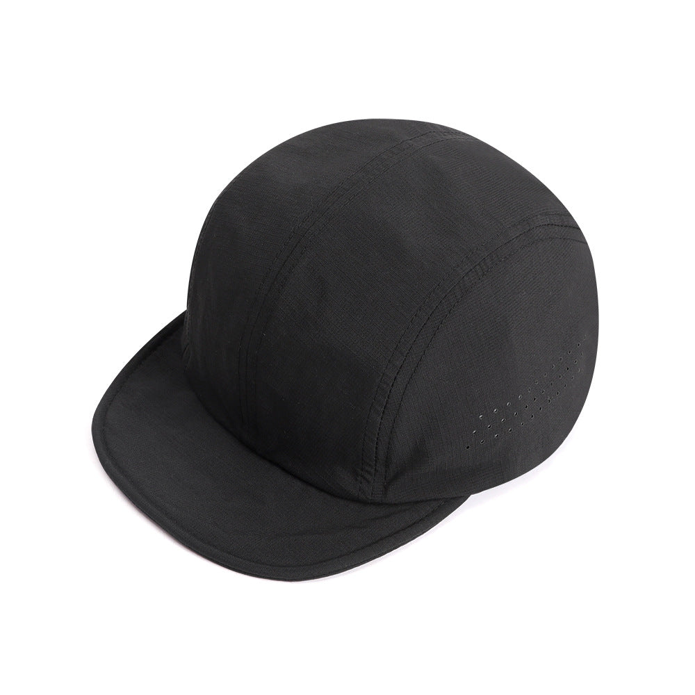 Unisex Solid Color Breathable Polyester Baseball Cap With Curved Brim, Featuring Embroidery For Commute
