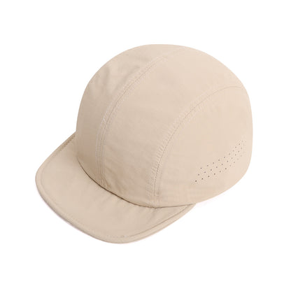 Unisex Solid Color Breathable Polyester Baseball Cap With Curved Brim, Featuring Embroidery For Commute