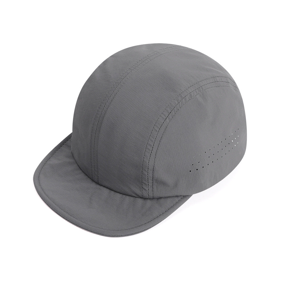 Unisex Solid Color Breathable Polyester Baseball Cap With Curved Brim, Featuring Embroidery For Commute