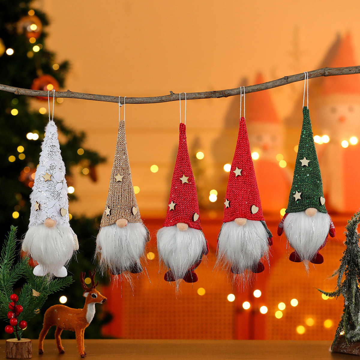 Christmas Braid Ornaments In Polyester For Festive Holiday Decoration