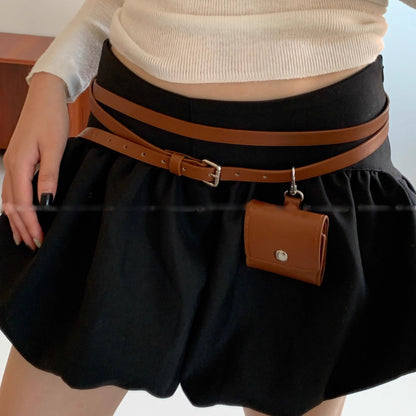 Women’s Square Belt With Pin Buckle Featuring Pu Leather Buckle Material In Alloy