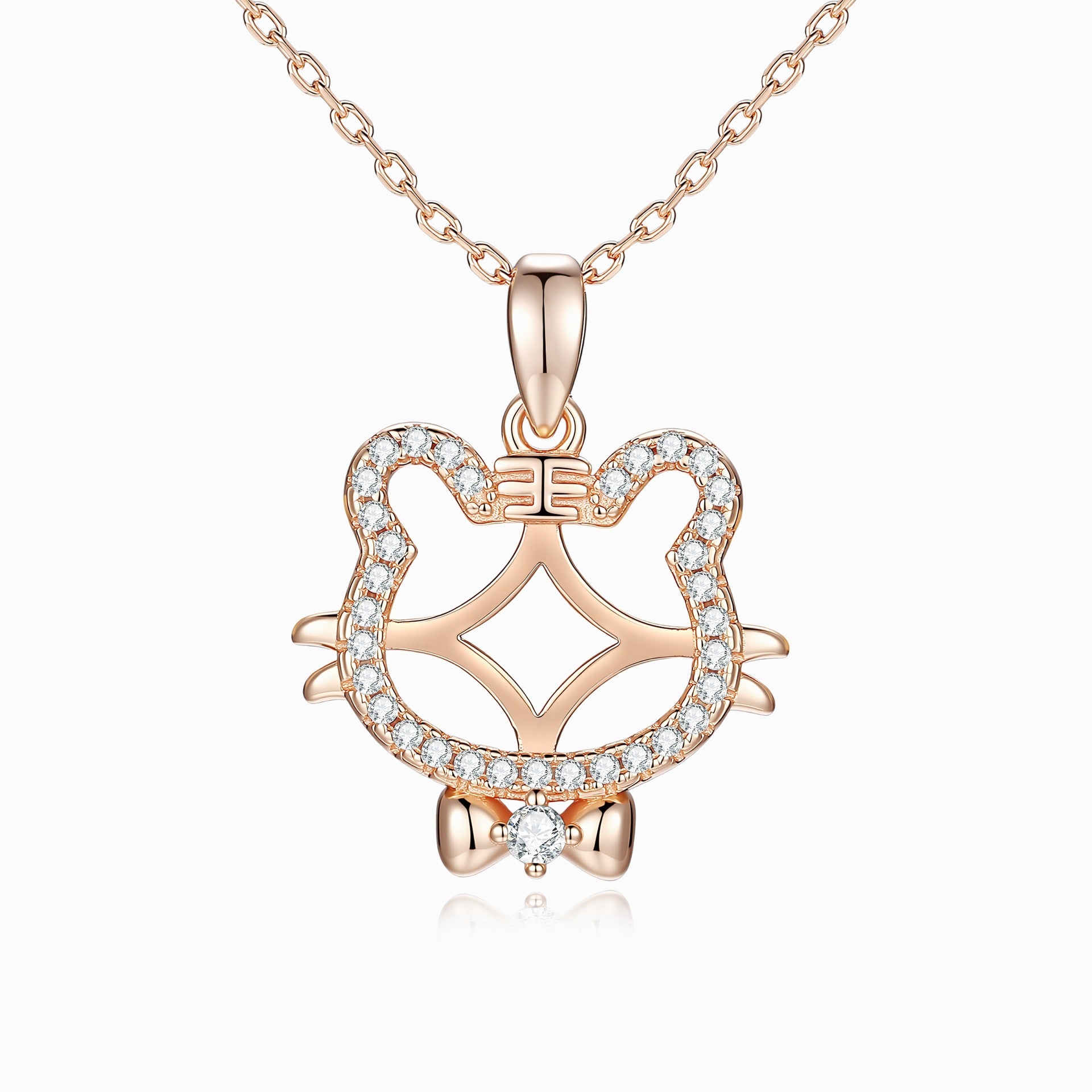 Tiger Pendant In 925 Sterling Silver With Agate Inlay, Featuring 925 Sterling Silver Chain For Women