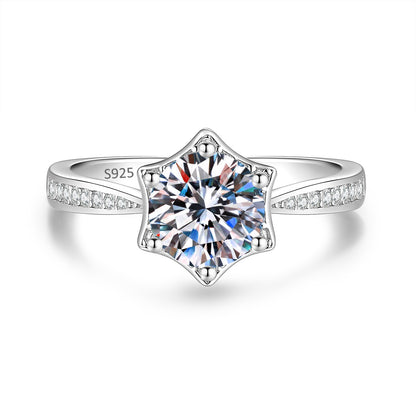 Simple Style 925 Sterling Silver Pendant With Moissanite Gem For Women, Perfect For Wedding In Spring And Summer