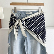 Double-frame Polka Dots - Navy Blue
