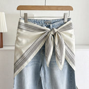 Striped Paisley Pattern-White