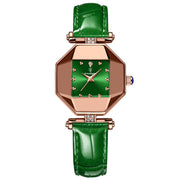 P368 Rose Gold Green Leather Belt